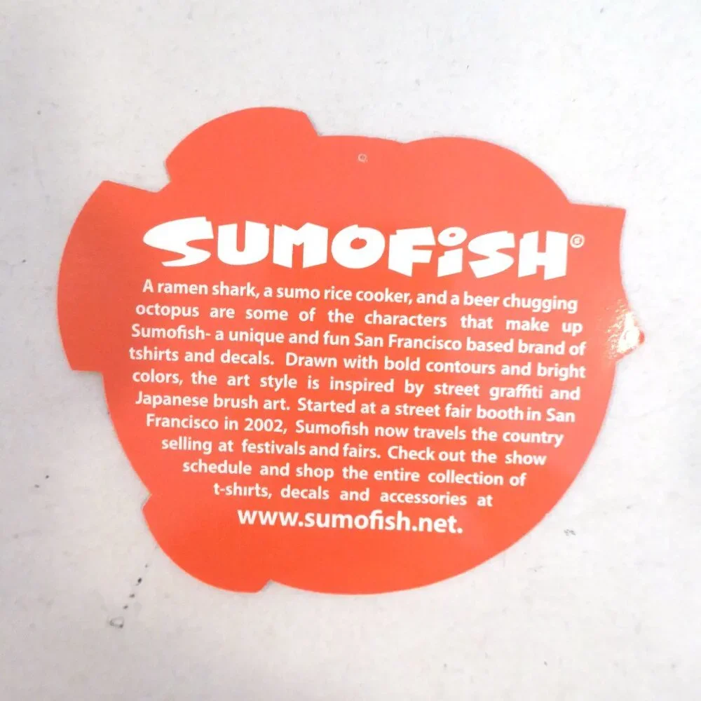 NEW SUMOFISH BRAND BLACK CLOTH FACE MASK FULL COLOR SCREEN PRINT FISH ADULT SIZE